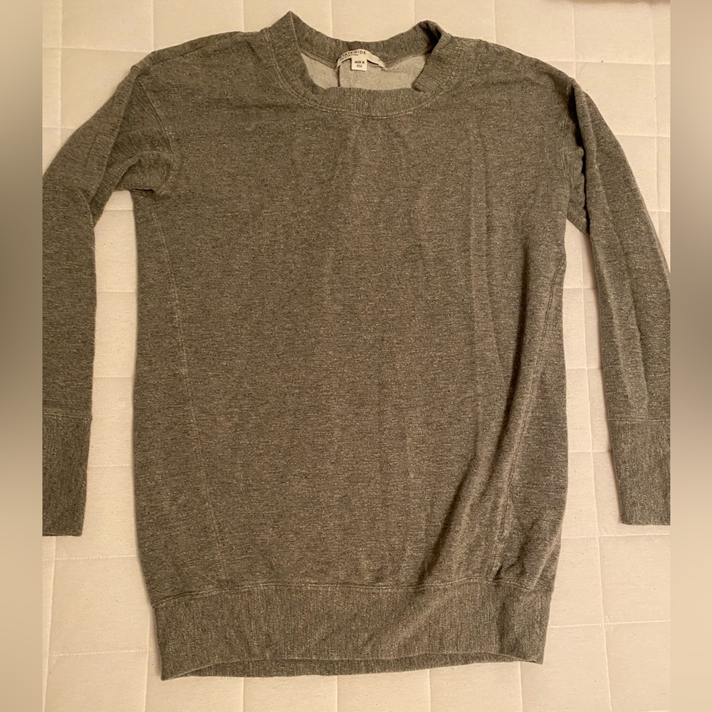 Anthropologie Gray Tunic Top